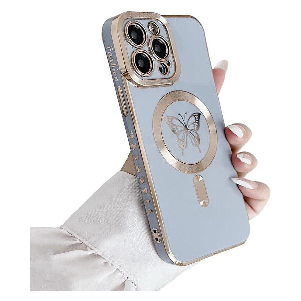 Butterfly Print Bumper Case With Lens Protection For Iphone 9152228957411