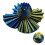 1PC BLUE GREEN 8CM 3D Printed Gear Ball Rotating Cube Fingertip 1