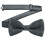 Bow Tie Solid Color Adjustable Dark Gray Free Size 1
