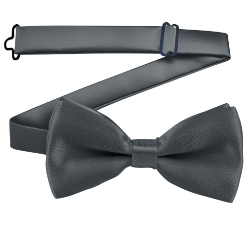 Bow Tie Solid Color Adjustable Dark Gray Free Size