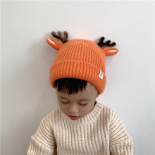 Baby Beanie Hat, Cute Christmas Antlers Reindeer Crochet Knitted Hat, Winter Warm Cap for Toddler Boys Girls