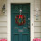 Julkrans med sammetsrosett och ornament 1