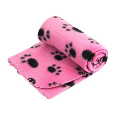 Soft Snuggle Blanket Comfortable Soft Skin Friendly Blanket Pet Products Rose Red Claw Printing Warmth Wrapped