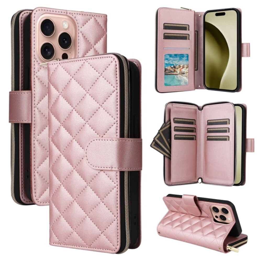 Iphone 16 Pro Magnetic Flip Wallet Case With 9-Card Slots 9130661424691