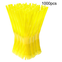 1000-Pack Food-Grade Colored Plastic Straws, Straight, for Juice/Parties/Kids Crafts, Durable & Fits Most Cups