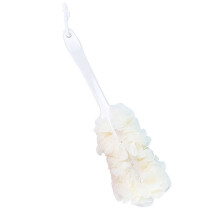 Long Handle Bath Brush with Soft Mesh Back for Gentle Exfoliation and Deep Cleansing Ideal for Sensitive Skin and Daily Shower Routine Topliu