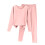 Damen-Fleece-gefütterter, warmer Pyjama, Rosa L 1