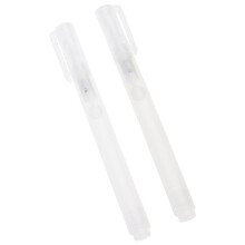 2Pieces Flat or Round Tip Empty Pens Clear Pen Rod Writing Smoothly For Tacher Student Artists Painting Writing