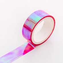 Holographic Tape Glitter Iridescent Rainbow Colors Gift Wrapping Craft Decoration Tape 0.6 Inch by 16.4 Feet Roll