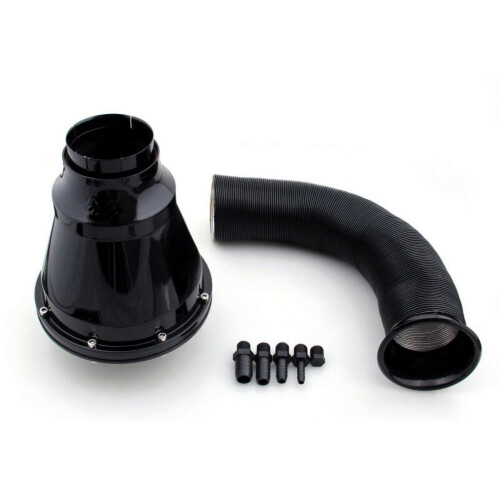 Universal Car Air Filter Cold Closed Intake Systems CIS 70mm Black 1