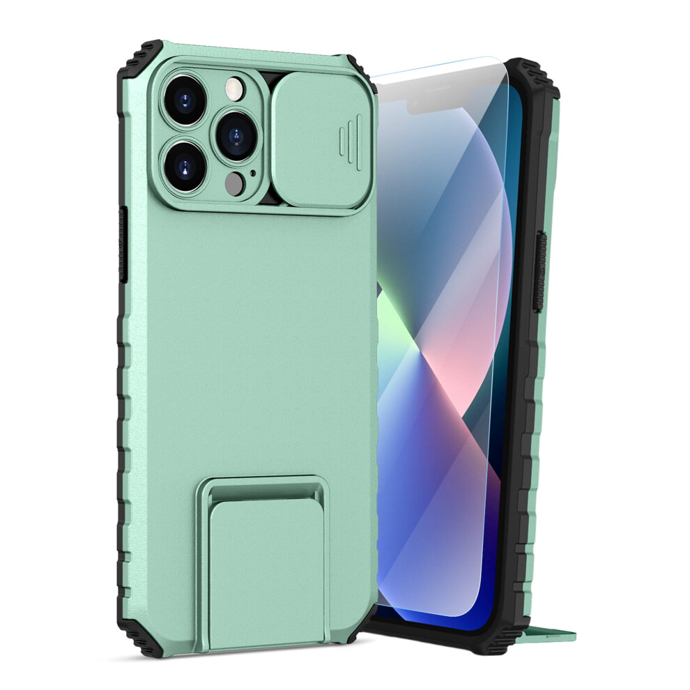 Iphone 11 Pro Max Case With Screen Protector, Slide Camera Cover, Built-In Stand, Shockproof Rugged Bumper Â Mint 9170372154586