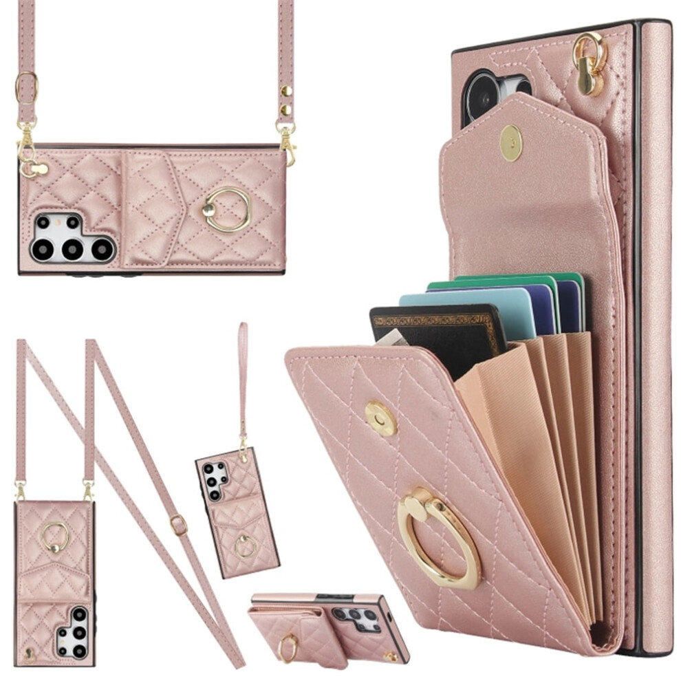 Premium Pu Leather Wallet Case For Samsung Galaxy S21 Ultra 5G Â Rfid Shielding, Adjustable Ring, Detachable Crossbody & Wrist Strap 9418476711633