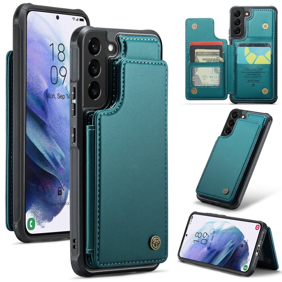 Caseme Leather Wallet Case For Compatible With Samsung Galaxy S21 Â Rfid Blocking, Magnetic Clasp, Kickstand, Shockproof 9418476709685