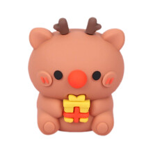 Xmas Tree Decor Christmas Deer Pencil Sharpener Cute Portable Pencil Sharpener Silicones Mini Manual Soft Rubber Pencil Sharpener Christmas Ornaments