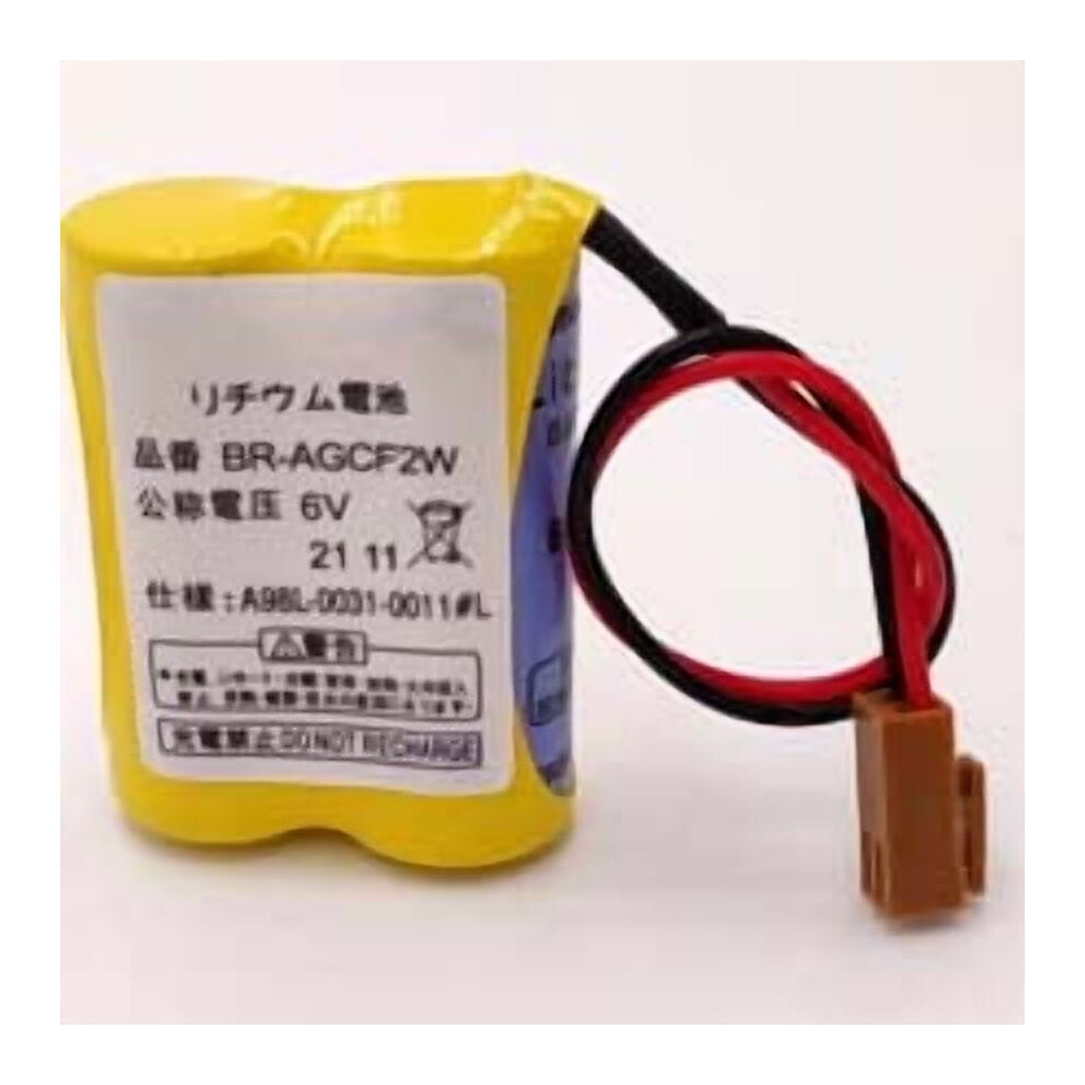 Br-Agcf2w Battery/A98l-0031-0011 Battery 2200Mah 6V Replacement For Fanuc Controls With Plug 9165521658541