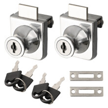 2 Pack Glass Cabinet Lock Single Glass Door Locks Display Cabinet Replacement