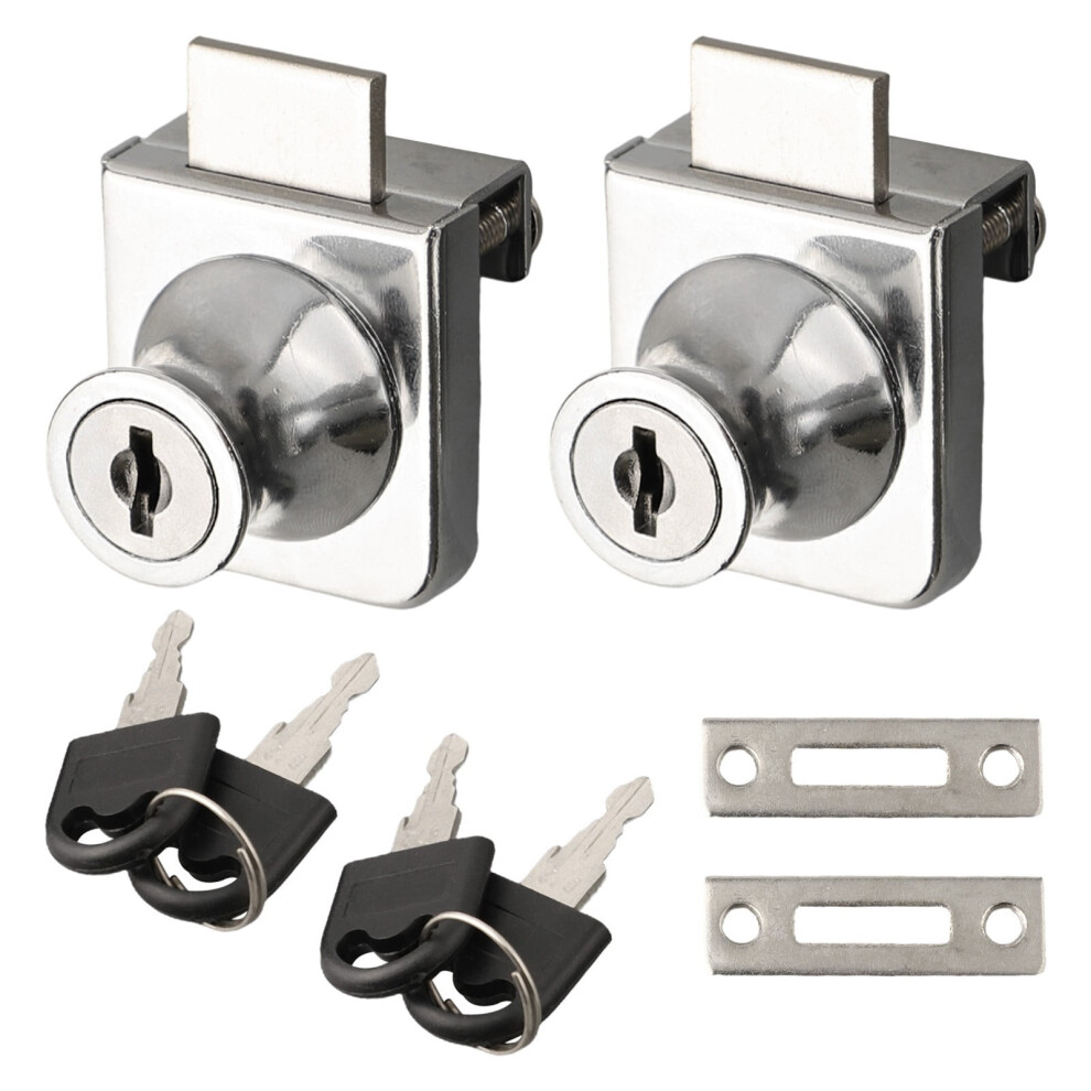 2 Pack Glass Cabinet Lock Single Glass Door Locks Display Cabinet Replacement 9418476710933