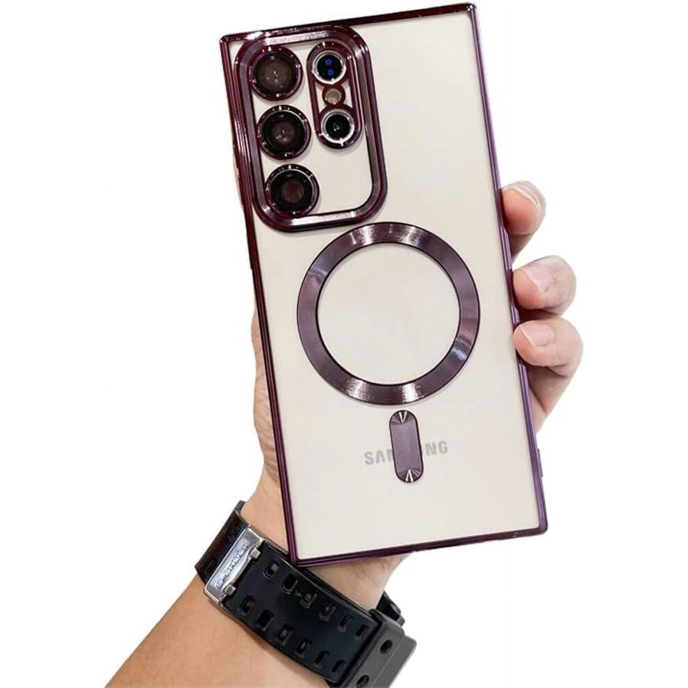 Magnetic Galaxy Note 20 Ultra Case With Magsafe Support, Anti-Scratch, Shockproof, Clear, Full Camera Protection Â (Compatible With Samsung Purple 9165521658350