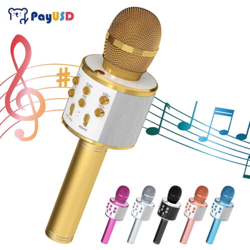 Microphone karaoké Bluetooth sans fil 5 en 1