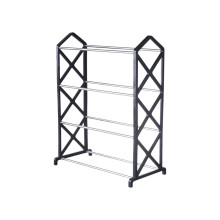 Organisateur de rangement pour chaussures à 4 niveaux, gain de place, 2 couleurs
