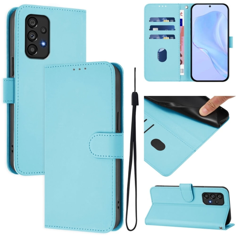 Wallet Case Compatible With Samsung Galaxy A53 5G Â Pu Leather Magnetic Flip Folio, 3-Card Slot & Wrist Strap, Sky Blue 9165521657896