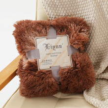 Soft Fuzzy Faux Fur Throw Blanket, Cozy Winter Couch Blanket, Shaggy Long Hair Fluffy Plush Microfiber Fleece for Sofa Bedroom