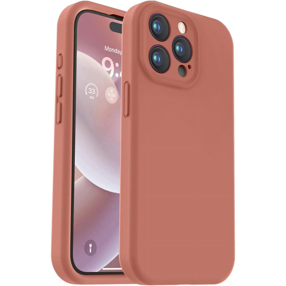 Compatible With Iphone 15 Pro Max Case Â Upgraded Premium Silicone, Camera Protection, Soft Microfiber Lining, Shockproof Â 6.7" Caramel 9170372156498