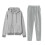 Conjunto de moletom feminino de duas peças com capuz e calça. 1