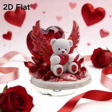 Valentine's Day Table Ornament, Romantic Decor Figurine, 2D Rotating Acrylic Ornament, Home Decoration Valentines Day Gift,1PCS