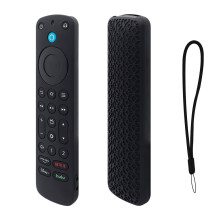 Clúdach Cianrialtáin Silicone, Cás Rialaithe Cianrialtáin Teilifíse Frithchaillte, Athsholáthar do 2022 Alexa Voice Remote Pro