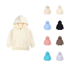 Toddler Boys Girls Hooded Fleece Sweatshirt – Solid Color Pullover Jacket Top, Warm Casual Style For Cold Weather And Everyday Wear