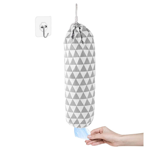 Wall Mount Bag Holder Fabric Dispenser 1 Pack