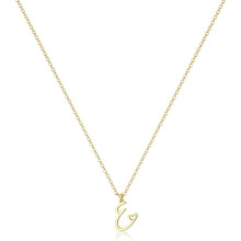 Initialen-Halskette für Damen, 14 Karat Gold gefüllt, zierlicher Buchstabe