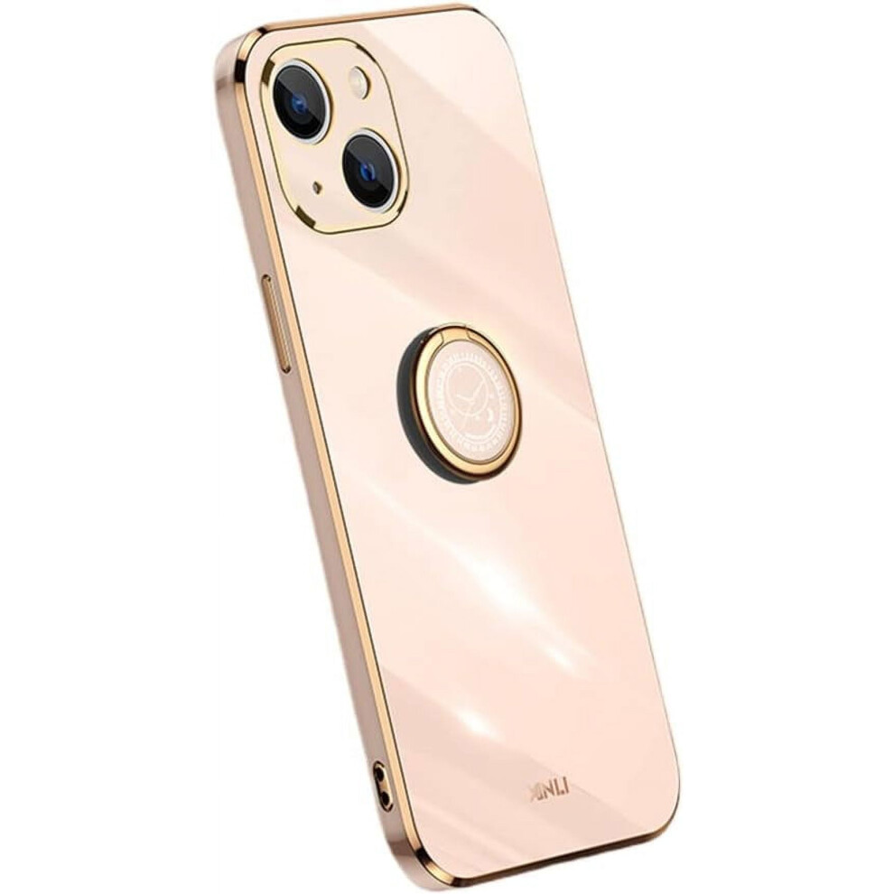 Classic Soft Phone Case Compatible With Iphone X/Xs/Xr/Se/8/7/6/6S Plus/Max Â Slim Ring Bracket Cover Pink 9165521656998