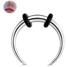 Titánový septum prsteň G23 s činkou v tvare podkovy 6G8G12G10mm