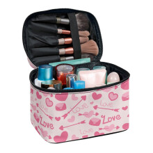 Make-up tasjes met hartjesmotief, grote inhoud, 1 stuk