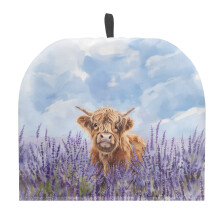 Housse isolante pour théière Highland Cow Lavande 32,8 x 26,4 cm