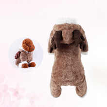 Pretyzoom Brown Warm Fabric Pet Outfit for Small Dogs and Cats Stylish Comfortable Clothes