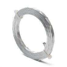 Textured Aluminum Craft Wire, Bendable Bezel Strip for Cabochons & Jewelry Making, Silver, 18 Gauge, 5x1mm, 2m/roll