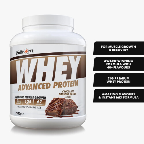 PER4M Advanced Whey Protein Powder 2kg Chocolate Brownie Batter 2