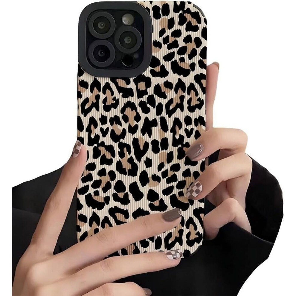 Retro Leopard Print Iphone Case With Camera Protection Â Soft Shockproof Cover For Iphone 14 Plus 9405492283046