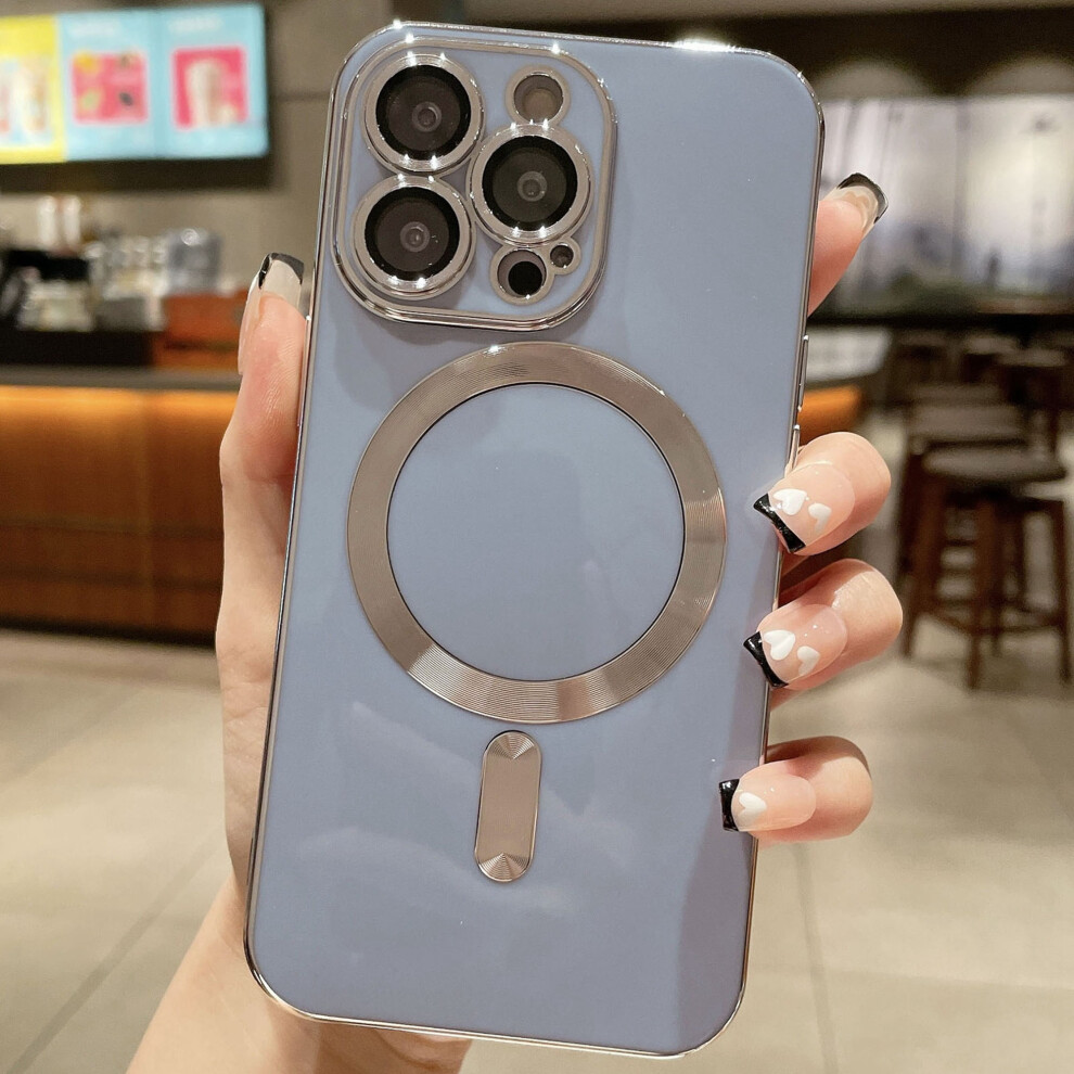 Magsafe Compatible Slim Magnetic Iphone 14 Case (6.1", 2022) With Full Camera Protection Â Blue 9405492283787