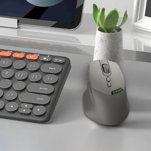 Mouse wireless T02Display cu dezactivare a sunetului pentru ecran, Bluetooth cu mod dual, clic silențios, Windows/Mac/IOS/Android 2