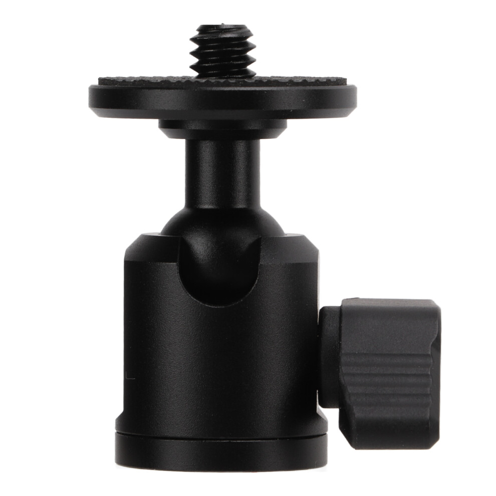 360Degree Rotating Ball Head With Lock Button, Hot Shoe Adapter And1/4Inch Tripod Screw For Camera Led Mount - Durable Aluminum Alloy Mini Light 9551475283685