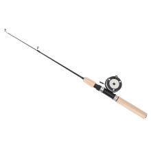 ensemble canne à pêche sur glace de 65 cm avec moulinet - Léger, antidérapant