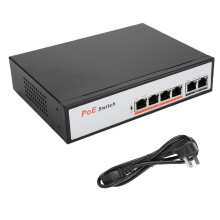 Lightning Protection PoE Switch Gigabit Speeds Extend Function Plug And Play Wall Mountable AI Mode Unmanaged Metal PoE Auto Recovery QoS IGMP