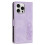 Leather Flip Wallet Case for iPhone 13 Pro Max Purple Tulip 3