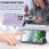 Leather Flip Wallet Case for iPhone 13 Pro Max Purple Tulip 5