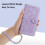 Leather Flip Wallet Case for iPhone 13 Pro Max Purple Tulip 7