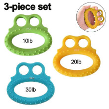 Silicone Hand Grip Trainer Adjustable Resistance Squeeze Gripper Finger Strength Trainer for Muscle Rehabilitation Exercise